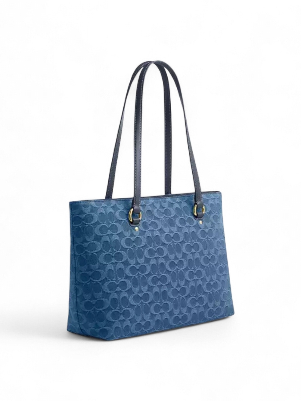 Coach Denim Blue  Signature Jacquard Tote Bag - Picture 2 of 7